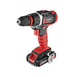 Дриль-шурупокрут акумуляторний Li-Ion 18 В, 25 Nm, 0-400/0-1500 об/хв, 2x2.0Аг, знімний патрон, фото 3