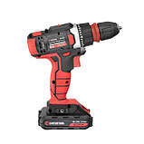 Дриль-шурупокрут акумуляторний Li-Ion 18 В, 25 Nm, 0-400/0-1500 об/хв, 2x2.0Аг, знімний патрон, фото 5