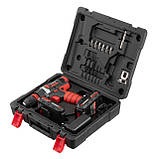 Дриль-шурупокрут акумуляторний Li-Ion 18 В, 25 Nm, 0-400/0-1500 об/хв, 2x2.0Аг, знімний патрон, фото 8