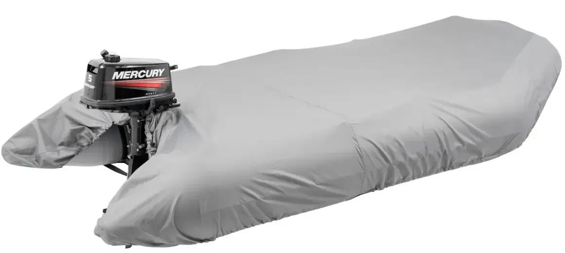 Тент транспортировочний для надувних ПВХ човнів Kolibri 290-330 см темно-сірий водонепроникний