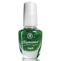 Лак для ногтей Romance mini Dill № 001 Глянцевый Прозрачный № 118 Блёстки Зелёные мелкие