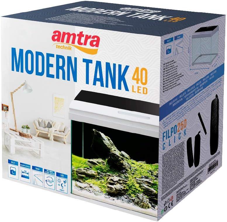 Аквариумный набор на 28 литров Amtra Modern Tank 40 LED 42,5*23,5*36,5 см (стекло 5 мм) - фото 2 - id-p1176958545