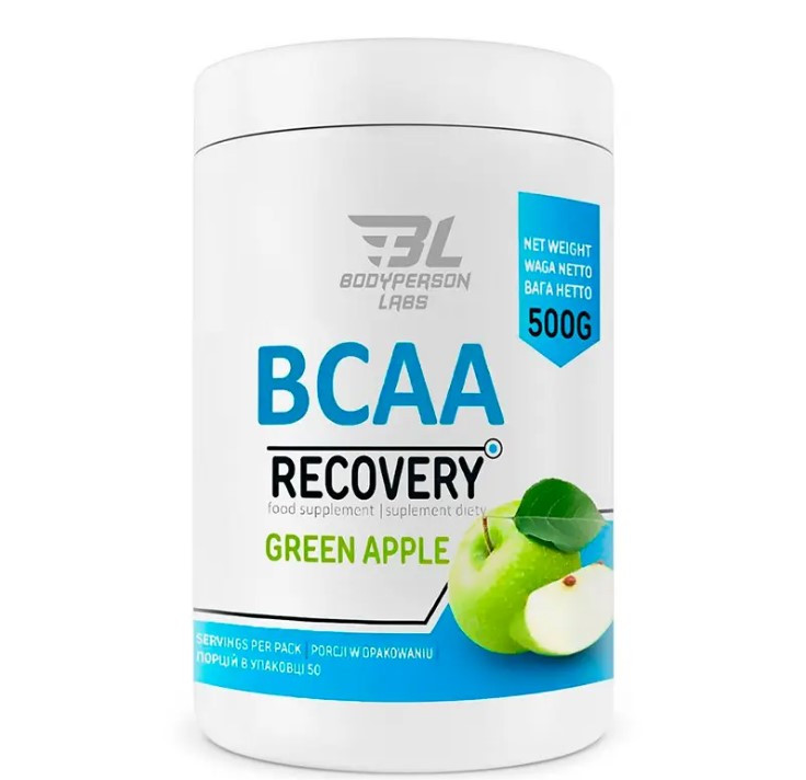 Амінокислота BCAA Recovery Green apple Bodyperson Labs, 500 г