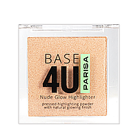 Хайлайтер для лица Parisa Cosmetics Base 4U с нюдовым блеском H-01, №01 02 Персиковый