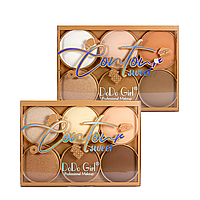 Набор хайлайтеров и контуров для макияжа лица DoDo Girl 6 оттенков D4162 (2 шт ассортимент)