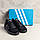 Шкіряні демісезонні кросівки Adidas (чорні), фото 6