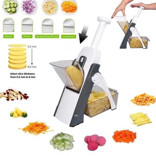 Овощерезка универсальная терка Delimano Brava Spring Slicer Кухонная овощерезка Фигурная овощерезка - фото 5 - id-p2177656537