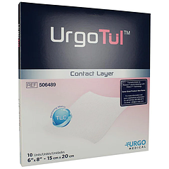 Стерильна пов'язка, що абсорбує Ліпідно-колоїдна пов'язка, неадгезивна, Urgo Urgotul  15 см х 20 см – призначена для лікування
