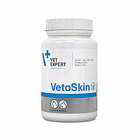 Vet Expert VetoSkin Харчова добавка для здоров'я шкіри та якості шерсті у котів і собак, 90 капс