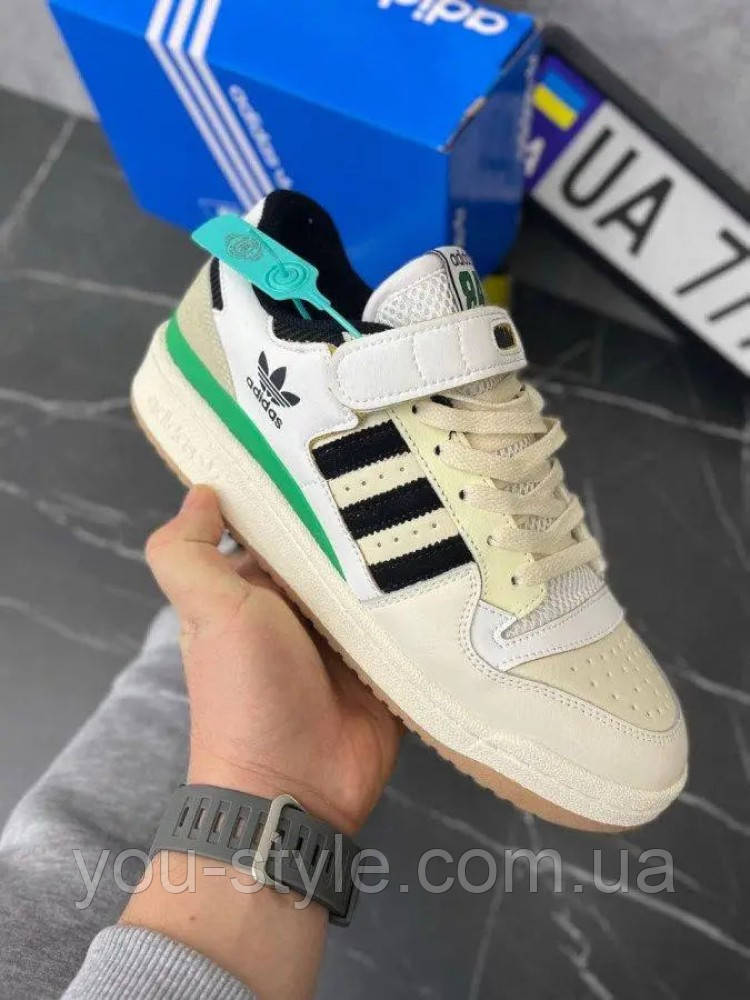Adidas Forum 84 зелений/чорний/бежевий, фото 1