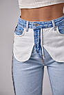 Жіночі джинси з ефектом навиворіт — блакитний колір, 38р (є розміри), фото 4