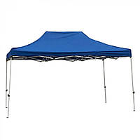 Раздвижной усиленный шатер на белом каркасе для сада шатер 3х6 м Синий Тент для отдыха на природе