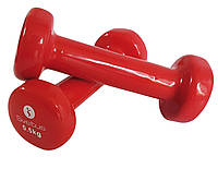 Гантели для фитнеса виниловые Sveltus 2 шт по 0,5 кг Красный (SLTS-1180) UP, код: 7673941
