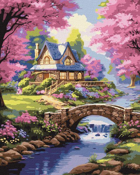 Картина за номерами Будиночок у квітах art_selena_ua Ідейка (KHO6343)