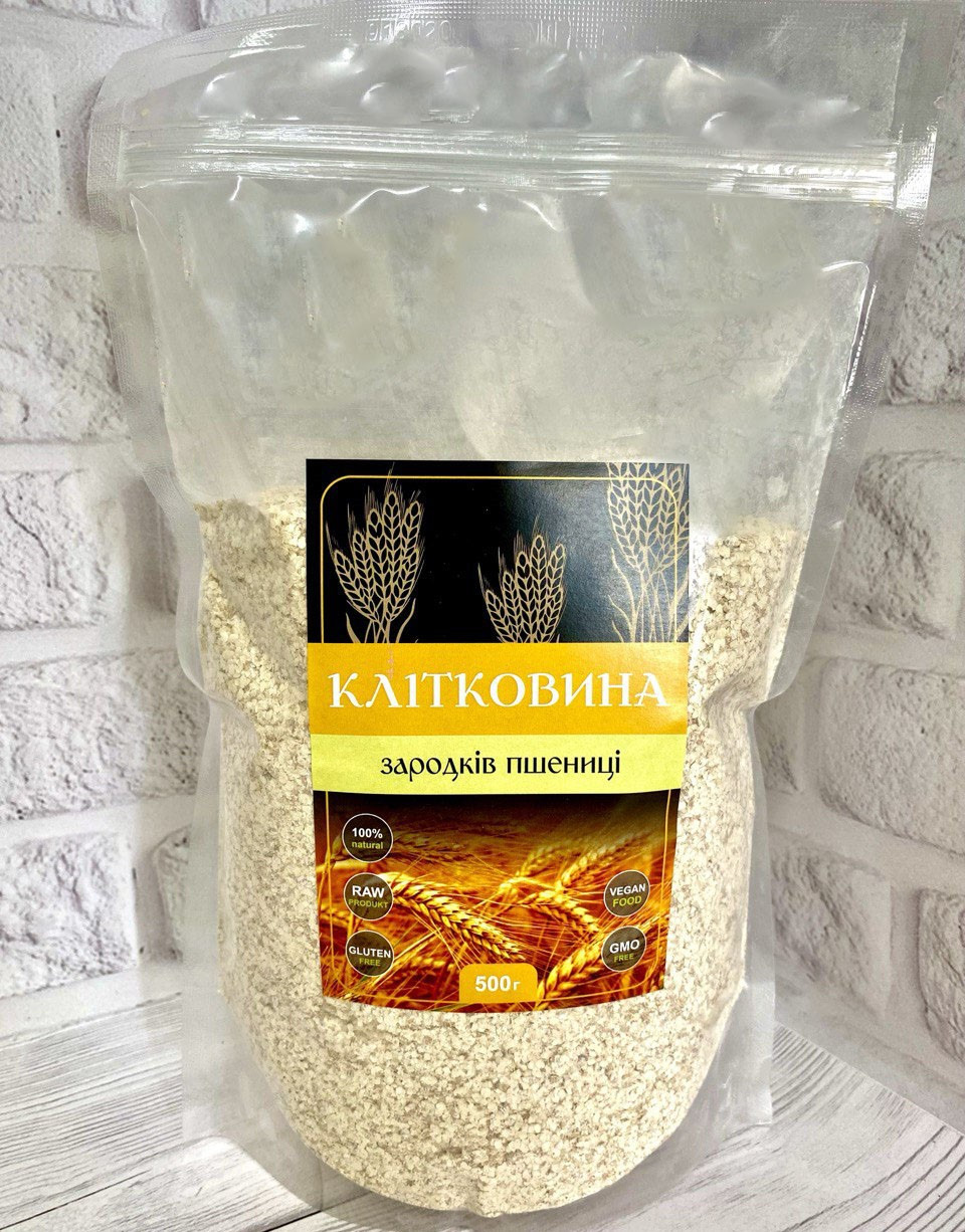 Клітковина (пластівці,борошно) із зародків пшениці 500 г