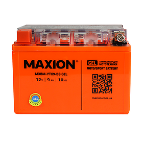 Акумулятор мото GEL 12V  9 Ah (YTX9-BS) 120А MAXION