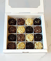Шоколадные конфеты MALVA CHOCOLATE Пионы ассорти, 16 шт.