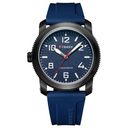 Чоловічий кварцовий наручний годинник для шульги Curren 8454 Black-Blue