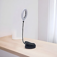 Світильник прищіпка кільцева міні лампа гнучка led-підсвітка для читання книг бездротова акумуляторна