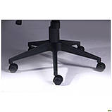 Крісло офісне Урбан (Urban LB) пластик чорний, тканина синя, ТМ Амф, фото 4