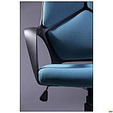 Крісло офісне Урбан (Urban LB) пластик чорний, тканина синя, ТМ Амф, фото 7