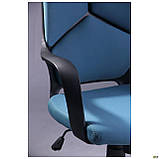 Крісло офісне Урбан (Urban LB) пластик чорний, тканина синя, ТМ Амф, фото 8