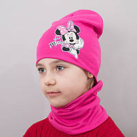 Детская шапка с хомутом КАНТА Minnie размер 48-52 розовый (OC-841) NB, код: 6484722