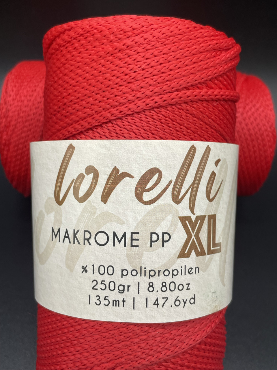 Makrome PP XL Lorelli(3мм)-100 червоний