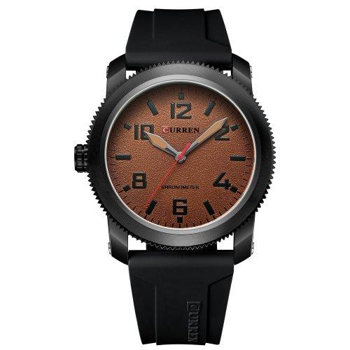 Чоловічий кварцовий наручний годинник для шульги Curren 8454 Black-Brown