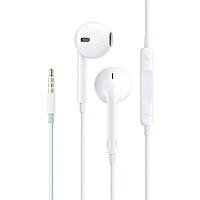 Навушники дротові для айфона з мікрофоном EarPods with 3,5 mm connector for Apple (AAA) (no box)