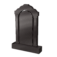 Надгробный ритуальный памятник из черного гранита - габбро (фигурная арка 110х50х8 см)