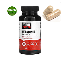 Force Factor, Melatonin, Мелатонін, 5 мг, 60 рослинних капсул