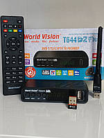 Цифровий Т2 тюнер із радіо WorldVision T644D2+YouTube+Megogo+IPTV, АС3+WiFi адаптер