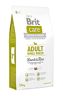 Корм для взрослых собак мелких пород Брит Brit Care Adult Small Breed Lamb & Rice с ягненком и рисом 7.5 кг