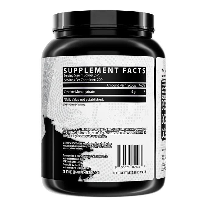 Креатин Nutrex Research Creatine Monohydrate, 1 кг EXP - фото 3 - id-p2177702869