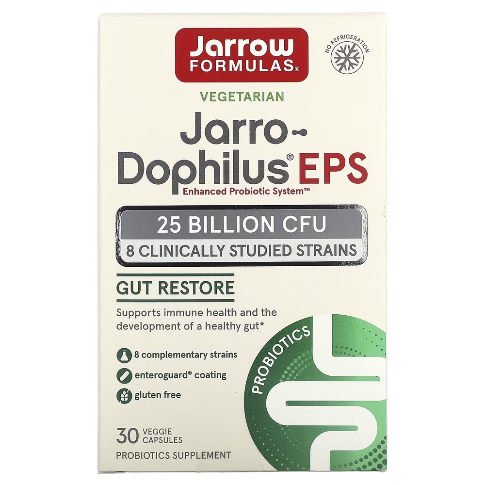 Пробіотики і пребіотики Jarrow Formulas Jarro-Dophilus EPS 25 Billion, 30 вегакапсул EXP
