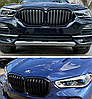 Решітка ноздрі для BMW (БМВ) X5 series G05 (2018-...) Глянець 2 ребра, фото 9