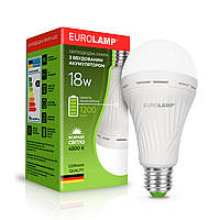 Світлодіодна лампа акумуляторна Eurolamp A90 18W E27 4500K 1200mAh LED-A90-18274(EM)