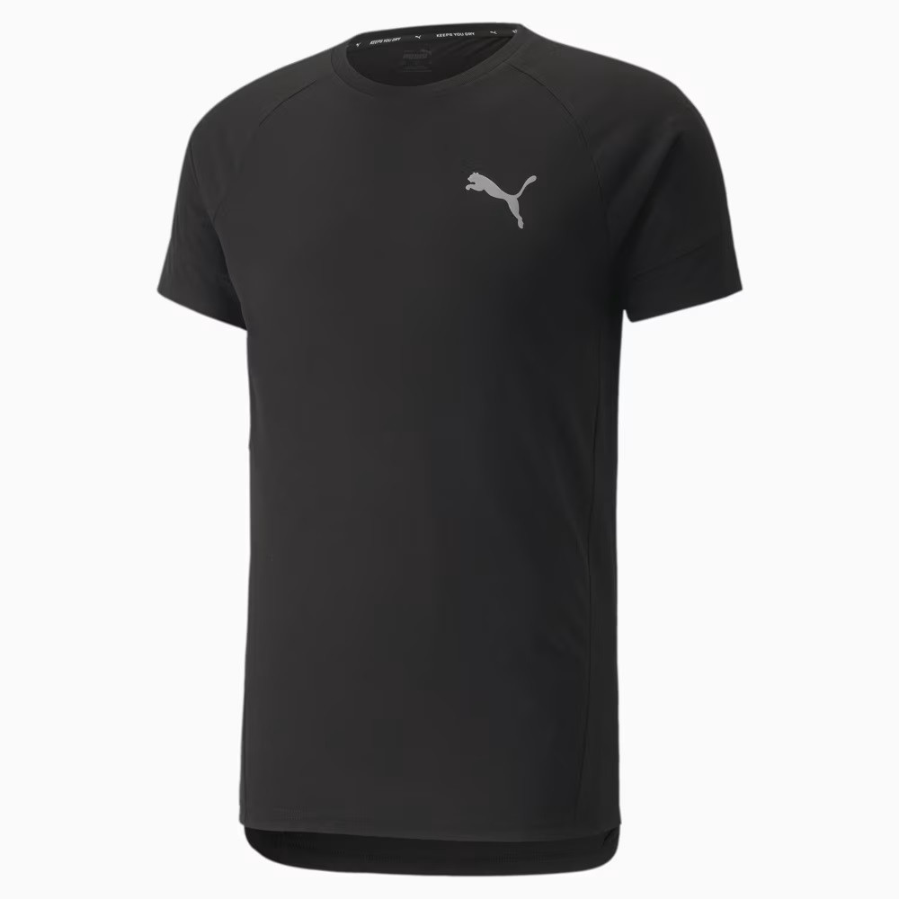 Футболка спортивна чоловіча Puma Evostripe Tee 847394 01 (чорна, віскоза 35%, тренувальна, бренд пума), фото 1