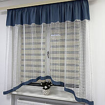 Тюль в дитячу, спальню на кухню №460 блакитний, фото 4