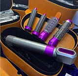 Фен стайлер з функціями надання об'єму, випрямлення, укладання 5в1 HAIR BRUSH Styler + кейс, фото 4
