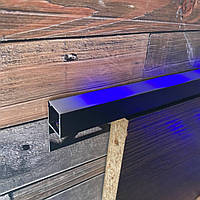Алюмінієвий профіль LED врізний для плитки та гіпсокартону "Pina colada" LED 35*15 чорний матовий 3,0 м