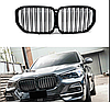 Решітка ноздрі для BMW (БМВ) X5 series G05 (2018-...) Глянець 2 ребра, фото 10