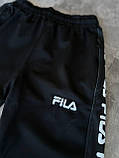 Чоловічі спортивні штани Fila M1864 чорні, фото 2