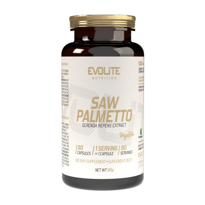 Натуральна добавка Evolite Nutrition Saw Palmetto 450 mg, 90 вегакапсул EXP