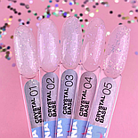 Камуфлююча база для нігтів Luna Crystal Base №1, фото 4