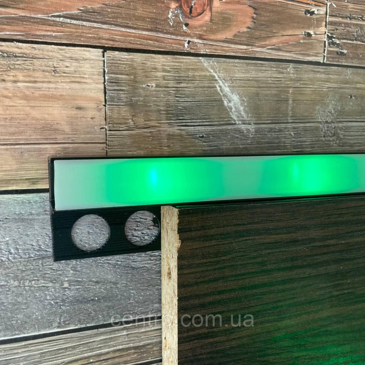 Профіль світлодіодний з боковим LED підсвічуванням для плитки та гіпсокартону Fiona" LED 35*13 чорний3,0 м