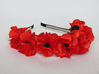 Український Віночок з Маками. Обруч Для Волосся Маки