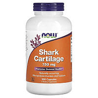 Препарат для суставов и связок NOW Shark Cartilage 750 mg, 300 капсул EXP