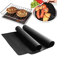 BBQ grill sheet гриль-мат портативний антипригарним покриттям 33 Х 40 см для овочів, м'яса, морепродуктів olo